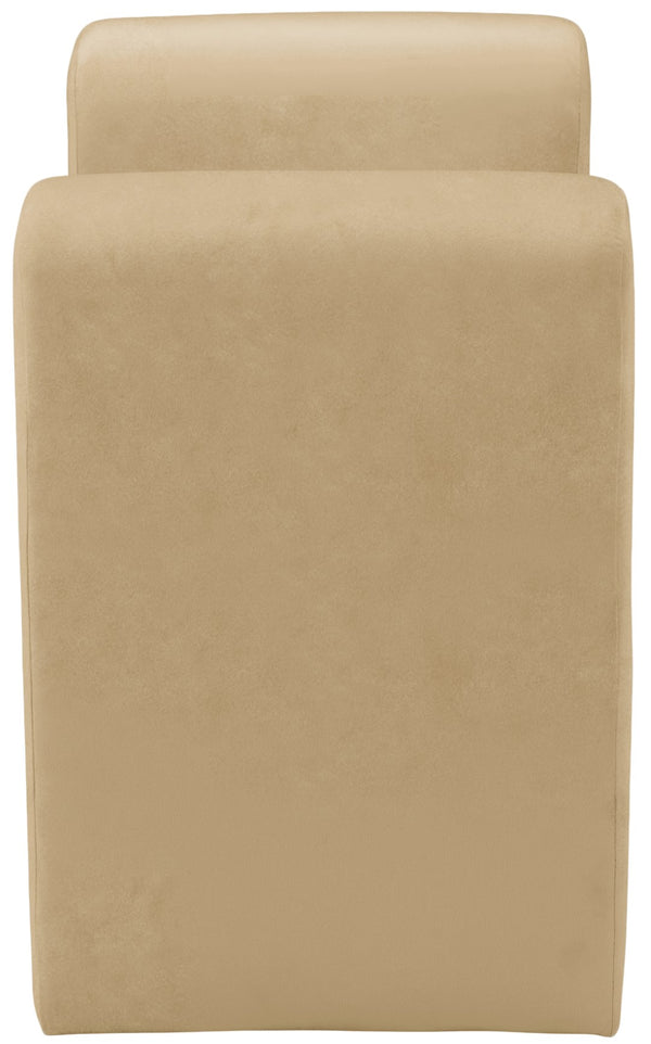 Sloan Velvet / Engineered Wood / Foam Contemporary Camel Velvet Bench - 31.5" W x 17" D x 24.5" H