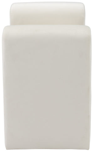 Sloan Velvet / Engineered Wood / Foam Contemporary Cream Velvet Bench - 31.5" W x 17" D x 24.5" H