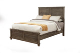 Industrial Charms Gray Distressed Solid Wood Cal King Size Bed