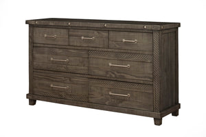 Vilo Home Industrial Charms Gray 2pc Distressed Dresser & Mirror VH1811-D_M VH1811-D_M