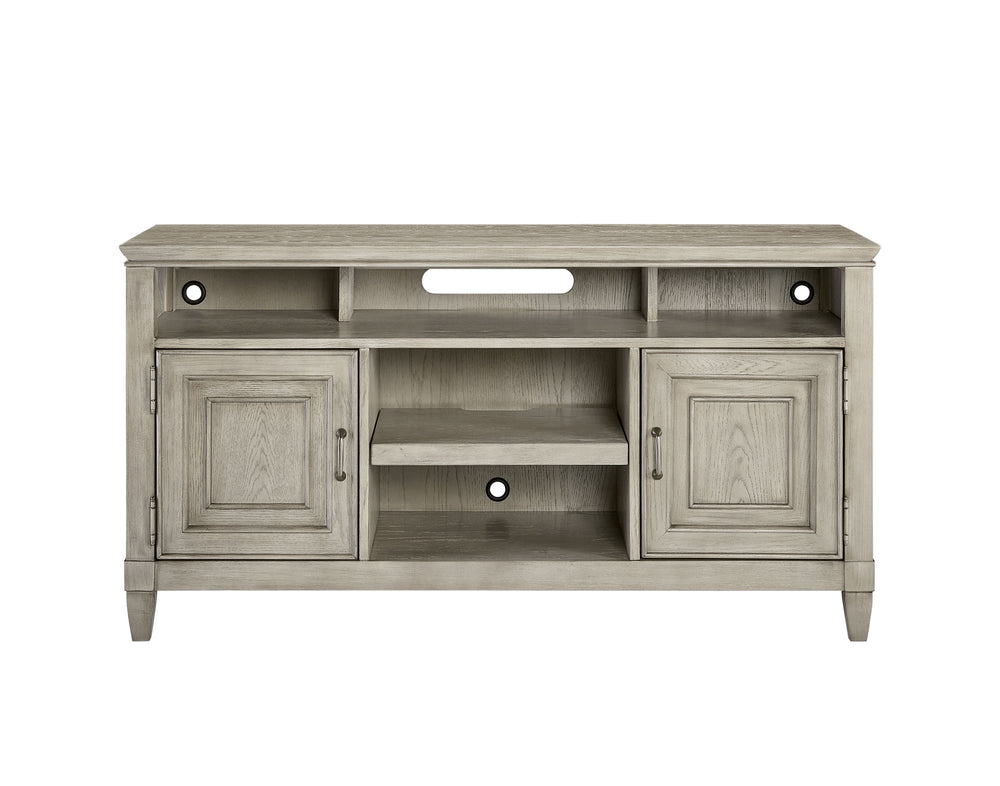 Newport 54" TV Console - Handcrafted Sand Finish with Cable Management & Soundbar Shelf, Fully Assembled