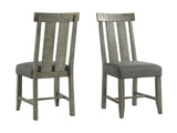 Industrial Charms Gray Solid Wood Dining Chairs (Set of 2)