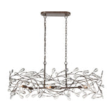 Crislett 43'' Wide 6-Light Linear Chandelier - Sunglow Bronze