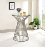 Modern Round Glass Top Bar Table