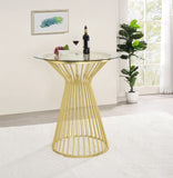 Modern Round Glass Top Bar Table