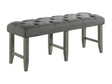 Vilo Home Industrial Charms Gray Tufted Upholstered Bench VH1832 VH1832