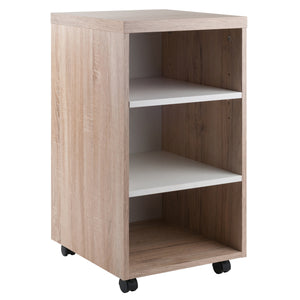 Winsome Wood Kenner Open Storage Mobile Cabinet, Two-Tone 18333-WINSOMEWOOD