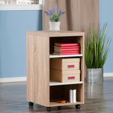 Winsome Wood Kenner Open Storage Mobile Cabinet, Two-Tone 18333-WINSOMEWOOD