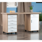 Winsome Wood Kenner 3-Piece Modular Desk Set, Two-Tone 18350-WINSOMEWOOD 18350-WINSOMEWOOD