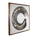 Sagebrook Home Contemporary 95x47,Set of 2 -  Hand Painted Letter O Frames, Blk/gold 70238 Black/gold Mdf