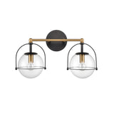 Langford 17'' Wide 2-Light Vanity Light - Satin Brass