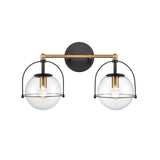 Langford 17'' Wide 2-Light Vanity Light - Satin Brass