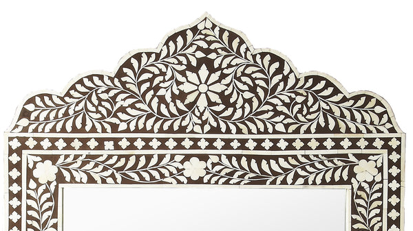 Butler Specialty Victoria Brown Bone Inlay Wall Mirror 1856070