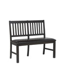 ECI Furniture Ashford Bench, Black Black & Rustic Walnut  Hardwood solids and veneers