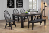 ECI Furniture Ashford Large Bowback Side Chair, Black - Set of 2 Black Hardwood solids and veneers