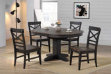 ECI Furniture Ashford X Back Side Chair, Black & Rustic Walnut - Set of 2 Black & Rustic Walnut Hardwood solids and veneers