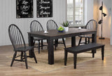 ECI Furniture Ashford Table, Black & Rustic Walnut Black & Rustic Walnut  Hardwood solids and veneers