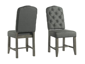 Vilo Home Industrial Charms Gray Tufted Upholstered Parson Chairs (Set of 2) VH1862 VH1862