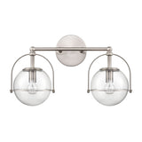 Langford 17'' Wide 2-Light Vanity Light - Satin Nickel