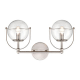 Langford 17'' Wide 2-Light Vanity Light - Satin Nickel