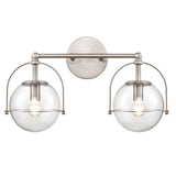 Langford 17'' Wide 2-Light Vanity Light - Satin Nickel