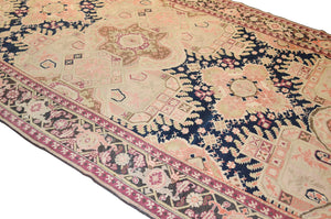 Pasargad Antique Azerbaijan Navy Lamb's Wool Area Rug 018958-PASARGAD