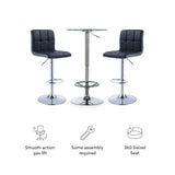 Jenna 3PC Pub Table Set Black