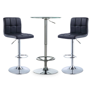 Jenna 3PC Pub Table Set Black