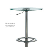 Jenna 3PC Pub Table Set Teal