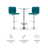 Jenna 3PC Pub Table Set Teal