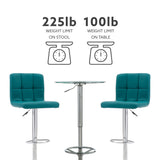 Jenna 3PC Pub Table Set Teal