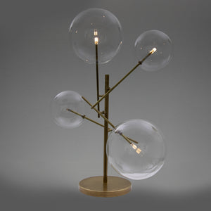 Yosemite Home Decor 4 Light Portable Lamp In Antique Brass Finish 190004448-YHD