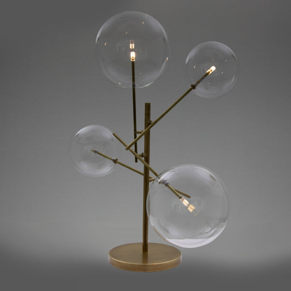 Yosemite Home Decor 4 Light Portable Lamp In Antique Brass Finish 190004448-YHD