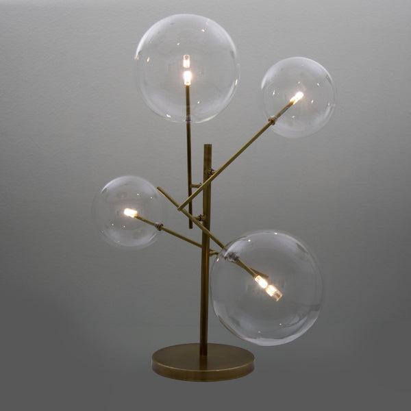 Yosemite Home Decor 4 Light Portable Lamp In Antique Brass Finish 190004448-YHD