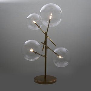 Yosemite Home Decor 4 Light Portable Lamp In Antique Brass Finish 190004448-YHD