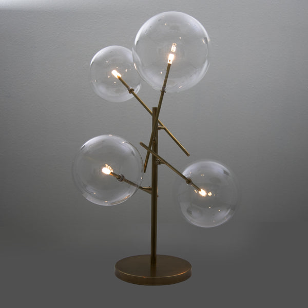 Yosemite Home Decor 4 Light Portable Lamp In Antique Brass Finish 190004448-YHD