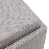 Cameron Square Fabric Storage Ottoman with Tray Cardiff Gray