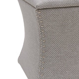 Amelia Nailhead Tufted Storage Ottoman Cardiff Gray