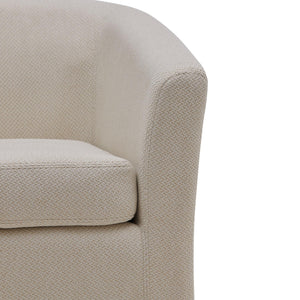 Hayden Fabric Swivel Chair Cardiff Cream