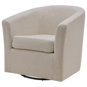 Hayden Fabric Swivel Chair Cardiff Cream