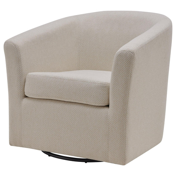 Hayden Fabric Swivel Chair Cardiff Cream