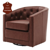 Walsh Top Grain Leather Swivel Chair