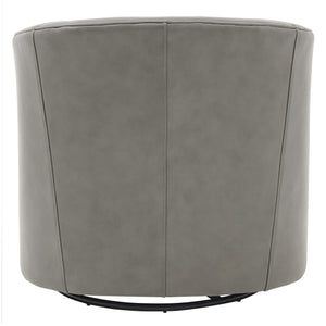Walsh Top Grain Leather Swivel Chair Garrett Gray