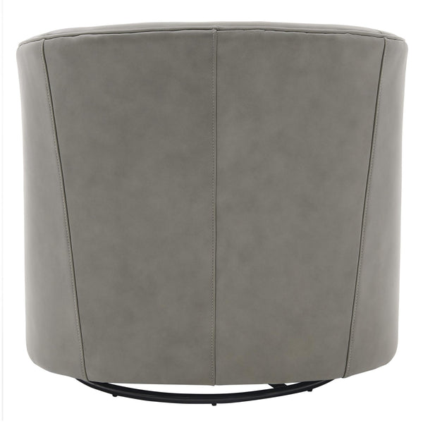 Walsh Top Grain Leather Swivel Chair Garrett Gray