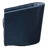 Walsh Top Grain Leather Swivel Chair Garrett Blue