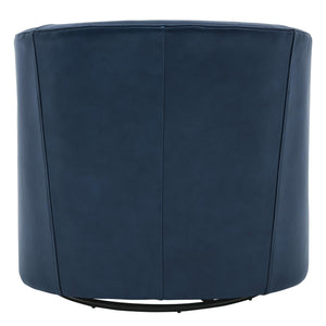 Walsh Top Grain Leather Swivel Chair Garrett Blue