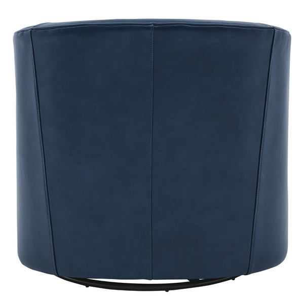 Walsh Top Grain Leather Swivel Chair Garrett Blue
