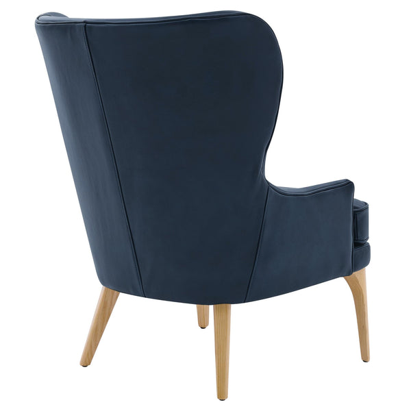 Bjorn Top Grain Leather Accent Chair Garrett Blue