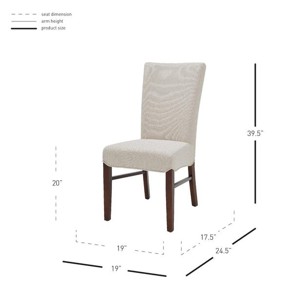 Milton Fabric Chair - Set of 2 Cardiff Cream