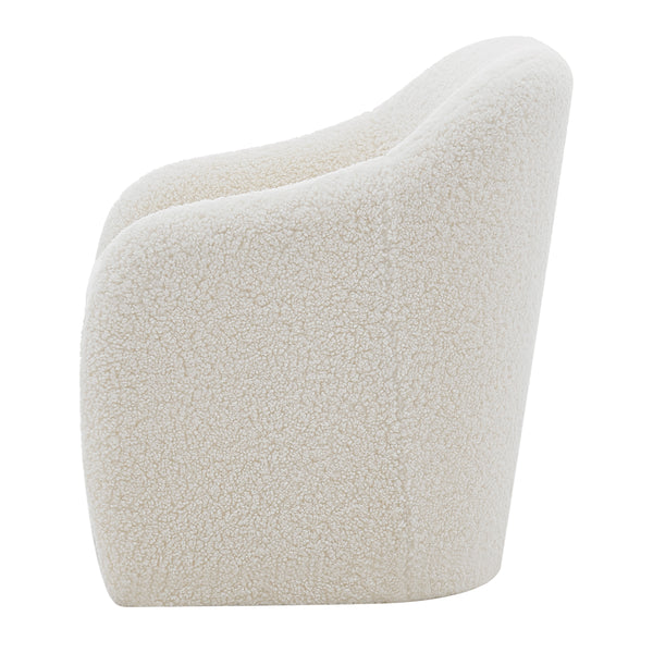 New Pacific Direct Zella Faux Shearling Fabric Accent Arm Chair Shearling Beige 1900174-560-NPD